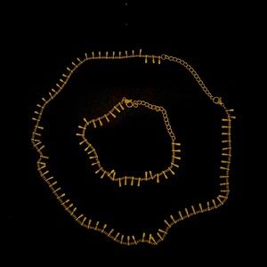 18K Gold Plated Necklace and Bracelet